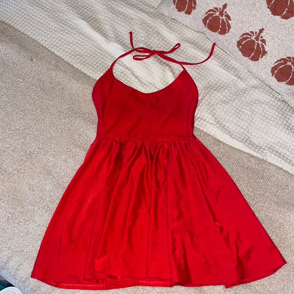 American Apparel Halter Swing Dress Nylon